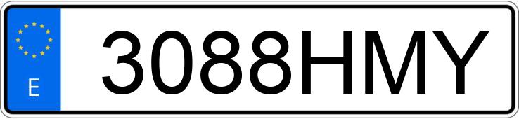 Numer rejestracyjny 3088HMY posiada BMW X6