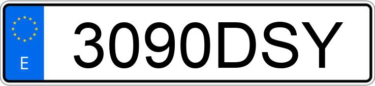 Numer rejestracyjny 3090DSY posiada OPEL MERIVA