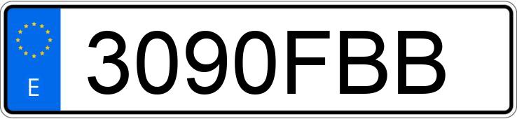 Numer rejestracyjny 3090FBB posiada PEUGEOT 206