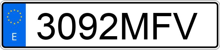 Numer rejestracyjny 3092MFV posiada YAMAHA MT 03