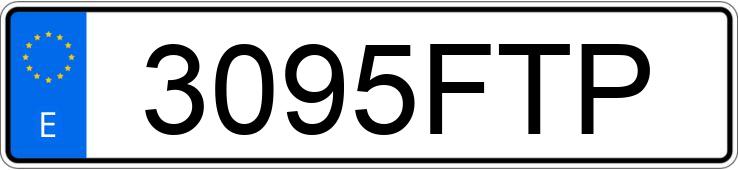 Numer rejestracyjny 3095FTP posiada VOLKSWAGEN GOLF