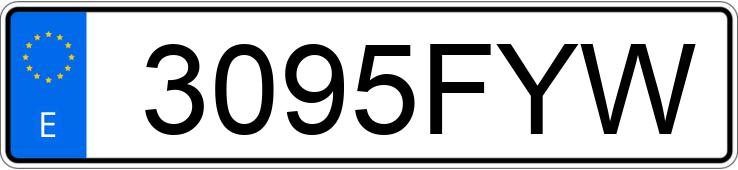 Numer rejestracyjny 3095FYW posiada VOLKSWAGEN GOLF