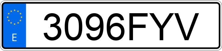 Numer rejestracyjny 3096FYV posiada RENAULT KANGOO