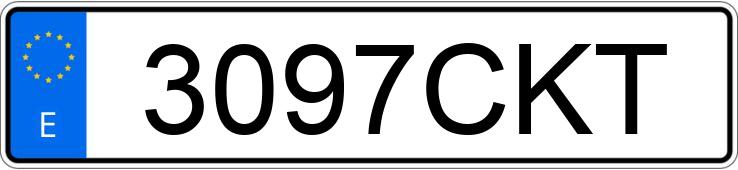 Numer rejestracyjny 3097CKT posiada SMART ROADSTER