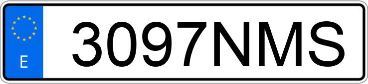 Numer rejestracyjny 3097NMS posiada AUDI A3