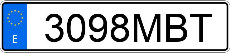 Numer rejestracyjny 3098MBT posiada KYMCO DTX