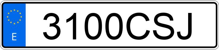 Numer rejestracyjny 3100CSJ posiada PEUGEOT 206