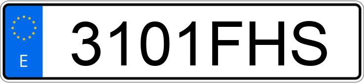 Numer rejestracyjny 3101FHS posiada MERCEDES SLK (170-171)