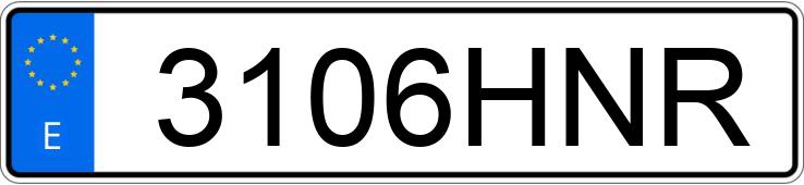Numer rejestracyjny 3106HNR posiada YAMAHA WR 125