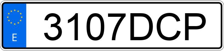 Numer rejestracyjny 3107DCP posiada MAZDA 626