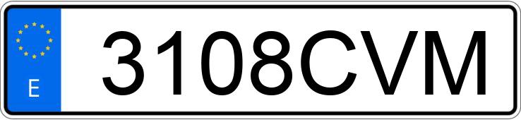 Numer rejestracyjny 3108CVM posiada PEUGEOT 307