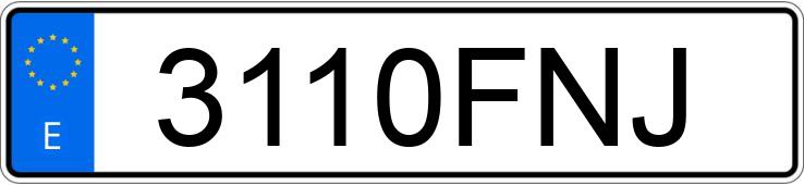 Numer rejestracyjny 3110FNJ posiada PEUGEOT 307