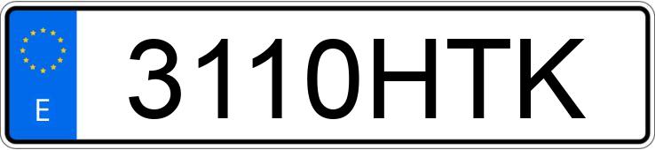 Numer rejestracyjny 3110HTK posiada RENAULT ZOE