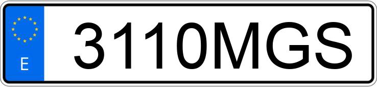 Numer rejestracyjny 3110MGS posiada  