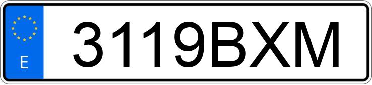 Numer rejestracyjny 3119BXM posiada BMW SERIE 3