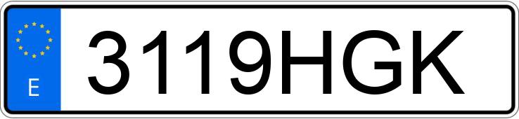 Numer rejestracyjny 3119HGK posiada CHRYSLER 300 C