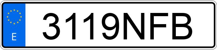 Numer rejestracyjny 3119NFB posiada SEAT LEON