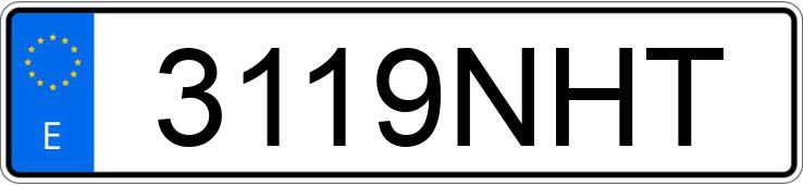 Numer rejestracyjny 3119NHT posiada RENAULT CLIO