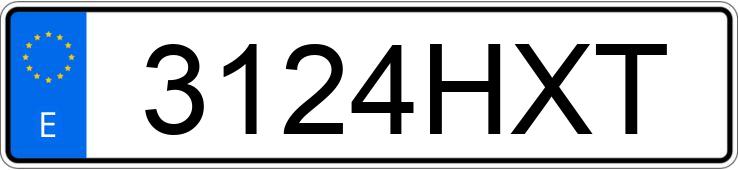 Numer rejestracyjny 3124HXT posiada RENAULT MEGANE