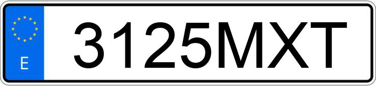 Numer rejestracyjny 3125MXT posiada MG ZS