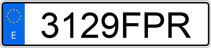 Numer rejestracyjny 3129FPR posiada PORSCHE BOXSTER