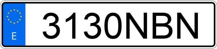 Numer rejestracyjny 3130NBN posiada BMW X3