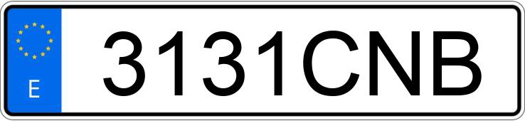 Numer rejestracyjny 3131CNB posiada PEUGEOT 307