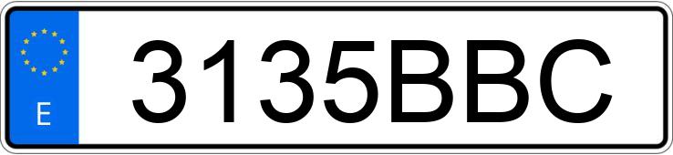 Numer rejestracyjny 3135BBC posiada VOLKSWAGEN PASSAT