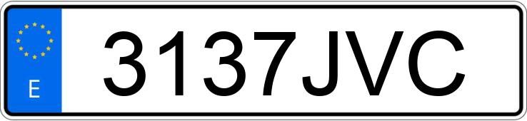 Numer rejestracyjny 3137JVC posiada FORD TRANSIT CONNECT