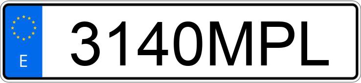 Numer rejestracyjny 3140MPL posiada RENAULT MASTER