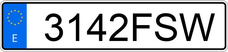 Numer rejestracyjny 3142FSW posiada SEAT IBIZA