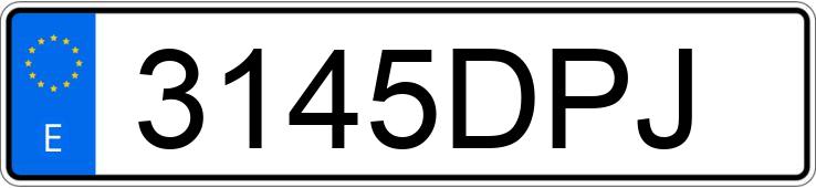 Numer rejestracyjny 3145DPJ posiada AUDI A3 SPORTBACK