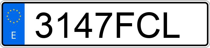 Numer rejestracyjny 3147FCL posiada LEXUS IS 250