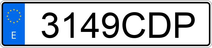 Le numéro d’enregistrement 3149CDP a BMW SERIE 3