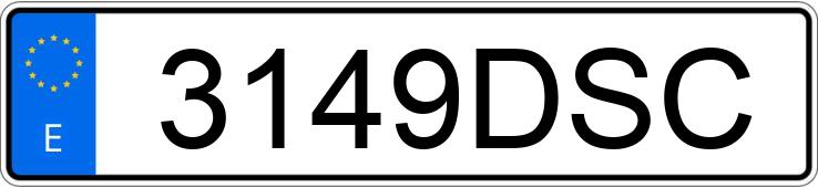 Numer rejestracyjny 3149DSC posiada OPEL VECTRA