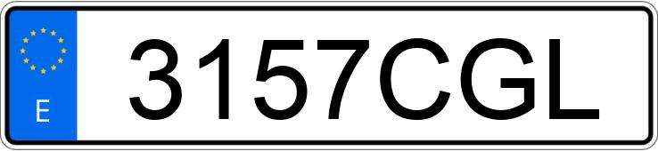 Numer rejestracyjny 3157CGL posiada VOLKSWAGEN GOLF