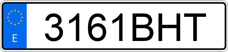 Numer rejestracyjny 3161BHT posiada PEUGEOT 206