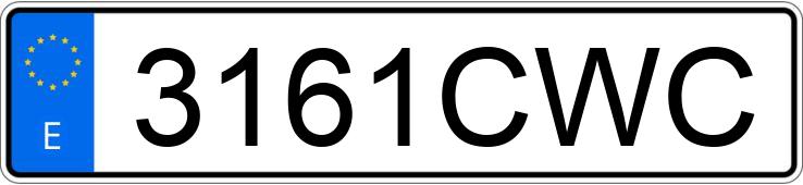 Numer rejestracyjny 3161CWC posiada VOLKSWAGEN GOLF