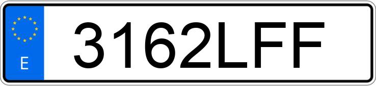 Numer rejestracyjny 3162LFF posiada VOLKSWAGEN GOLF