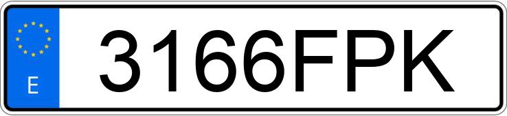 El número de registro 3166FPK tiene SEAT IBIZA