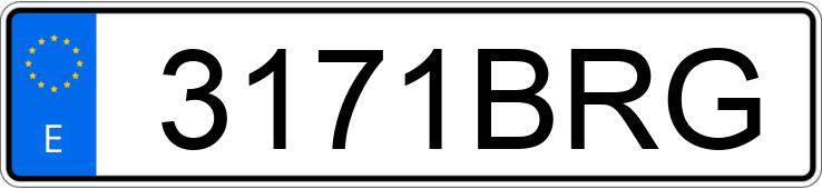 Numer rejestracyjny 3171BRG posiada AUDI A3