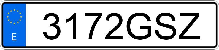 Numer rejestracyjny 3172GSZ posiada HYUNDAI I30