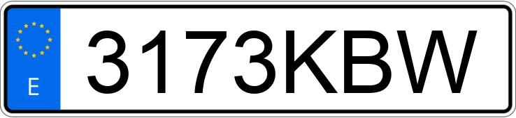Numer rejestracyjny 3173KBW posiada AUDI A5 SPORTBACK