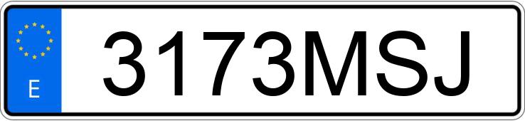 Numer rejestracyjny 3173MSJ posiada TESLA MODEL 3