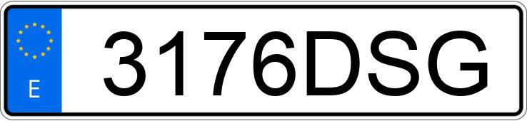 Numer rejestracyjny 3176DSG posiada VOLKSWAGEN TRANSPORTER