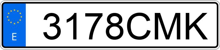 Numer rejestracyjny 3178CMK posiada RENAULT SCENIC