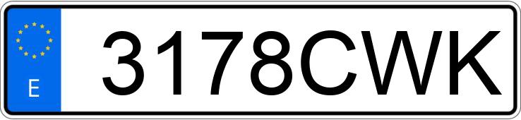 Numer rejestracyjny 3178CWK posiada BMW SERIE 7