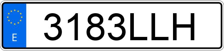 The registration number 3183LLH has NISSAN QASHQAI