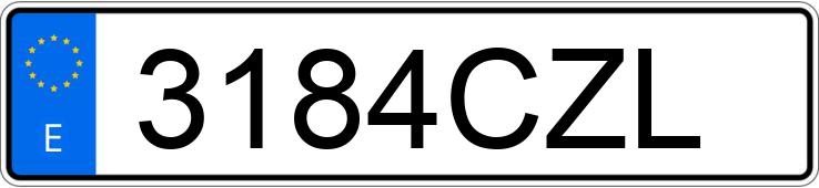 Numer rejestracyjny 3184CZL posiada AUDI A3