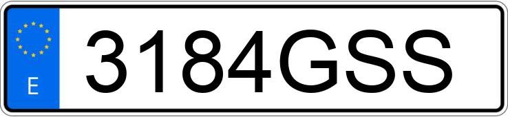 Numer rejestracyjny 3184GSS posiada AUDI A3 SPORTBACK